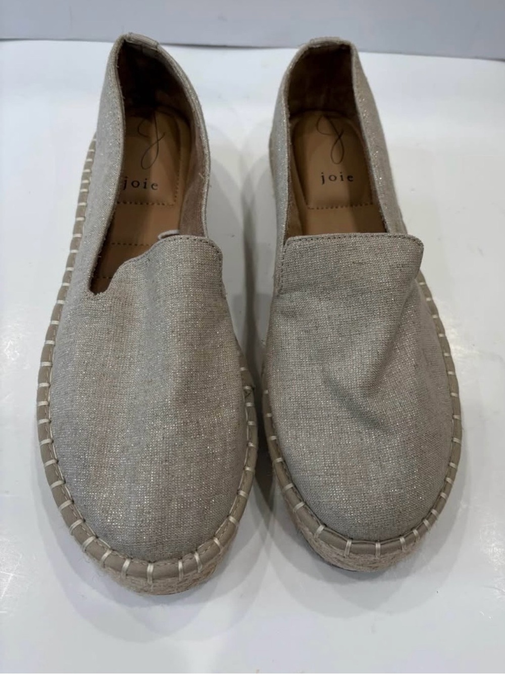 Joie Natural Linen Slip-On Espadrilles